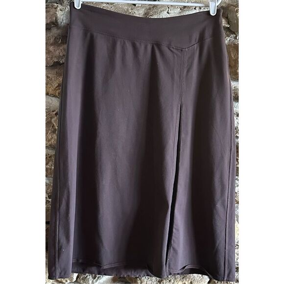 Women’s Brown Athleta Knee Length Pull On Flowy Skirt Size Large - Picture 1 of 4